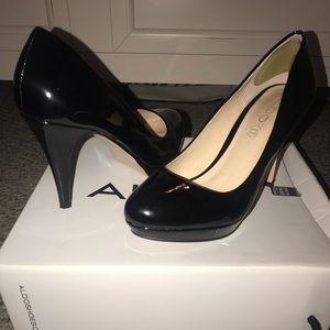 Aldo Kenzie Black Patent Leather Heels